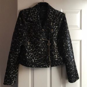 NWOT Marciano leopard moto jacket